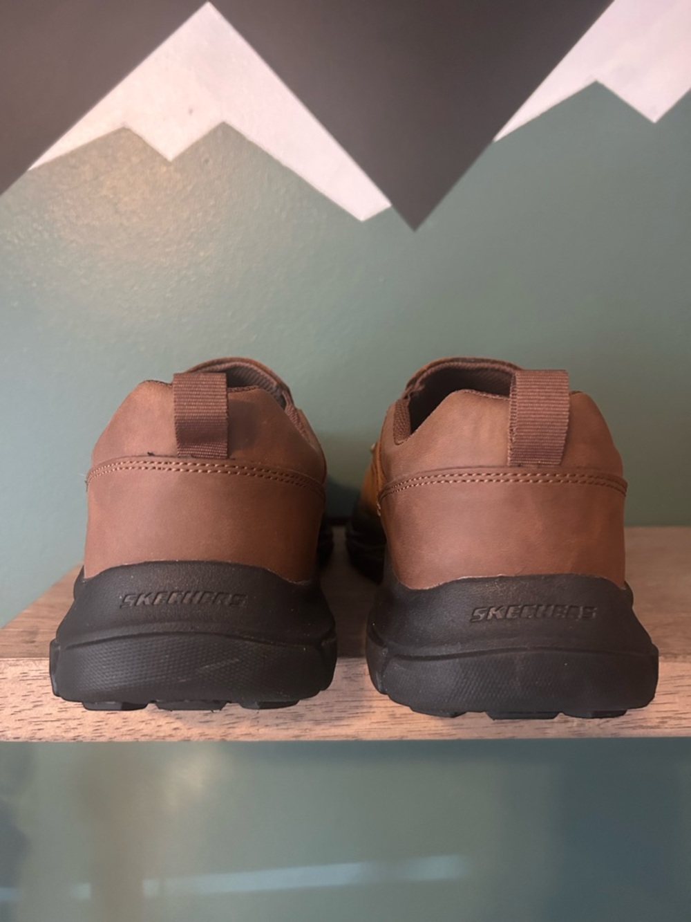Skechers Brown Leather Slip On Shoes Men’s 11.5 Comfort Loafers Casual Work - Picture 3 of 9